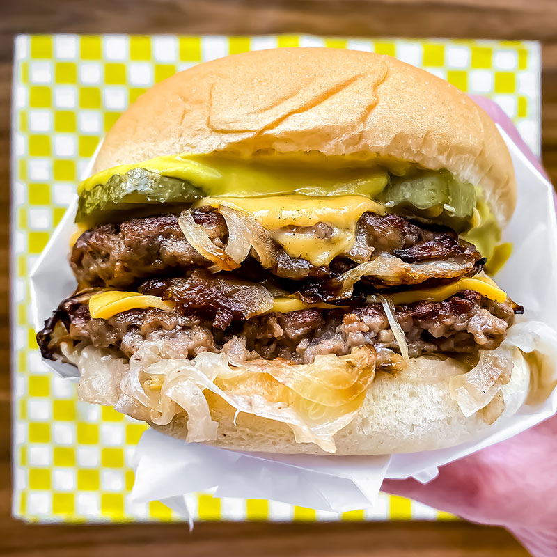 Vegan Oklahoma Onion Burger | Grillo's Pickles