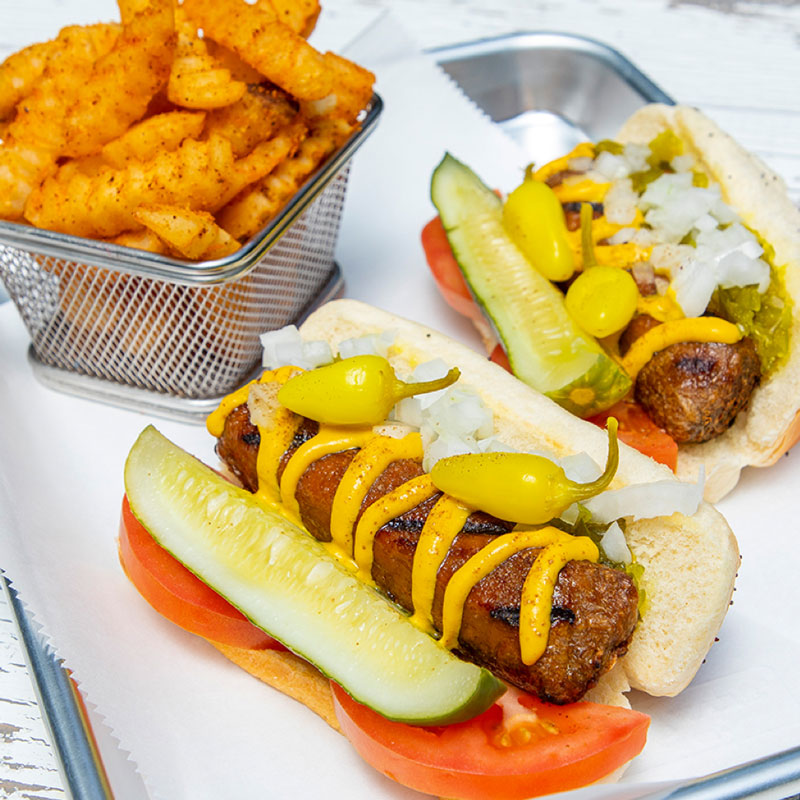 Beyond Sausage Chicago Dog | Grillo's Pickles